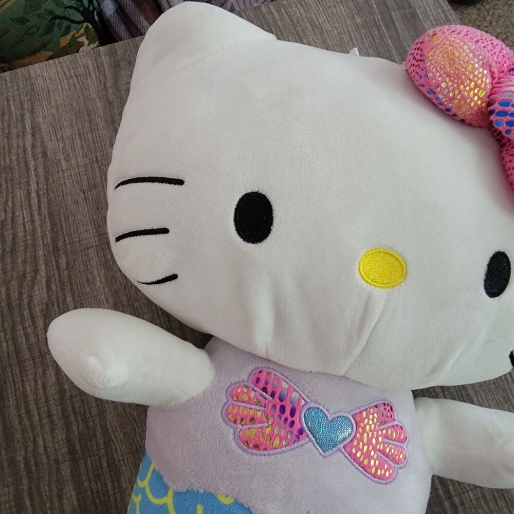 Hello Kitty Mermaid Plush/Stuffed Animal Sanrio (no tags) Pink Bow, 15 inch - Picture 6 of 14